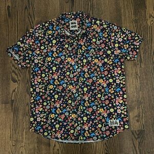 Flower print men's shirt